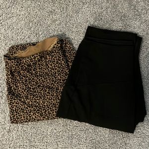 2 Maternity ankle leggings